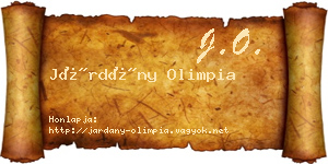 Járdány Olimpia névjegykártya